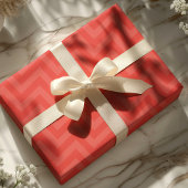 赤い山形ジグザグ ラッピングペーパー