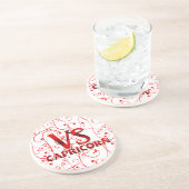 赤い山羊座の占星術の記号 コースター (側面)