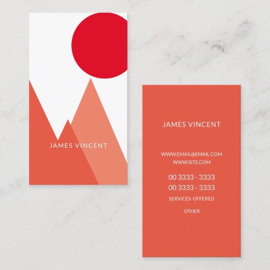 赤い山 名刺 (正面/裏面)