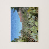 赤い岩とサボテンI ジグソーパズル (縦)