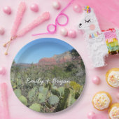 赤い岩とサボテンI ペーパープレート (パーティー)