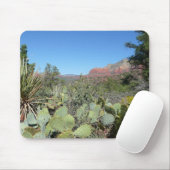 赤い岩とサボテンI マウスパッド (マウス)