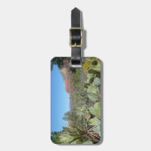 赤い岩とサボテンI ラゲッジタグ (正面縦)