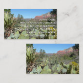 赤い岩とサボテンI 名刺 (正面/裏面)