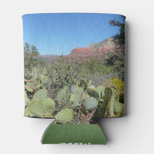 赤い岩とサボテンI 缶クーラー (裏面)