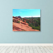 赤い岩の斜面 キャンバスプリント (インサイチュ (ウッドフロア))