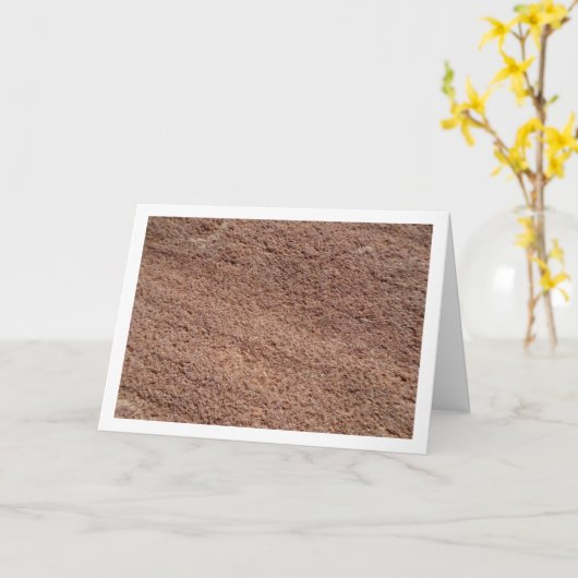 赤い岩、石の背景 カード (黄色い花)