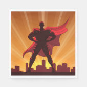 赤い岬を持つスーパーヒーロー スタンダードランチョンナプキン (正面)