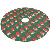 赤い岬を持つ飛んでいるなウェルシュコーギー フリース ツリースカート (アングル)