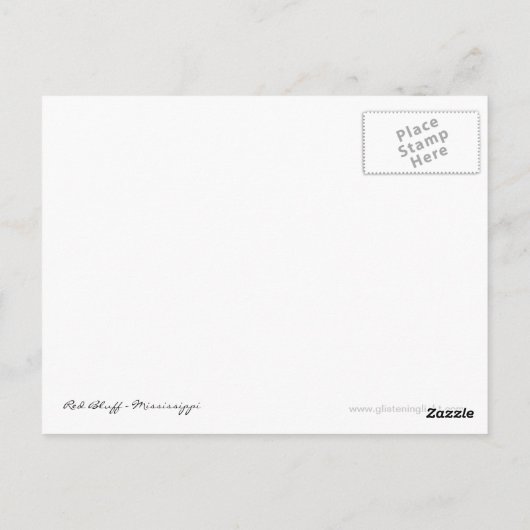 赤い崖の風景の概要 – ミシシッピの景色 ポストカード (裏面)