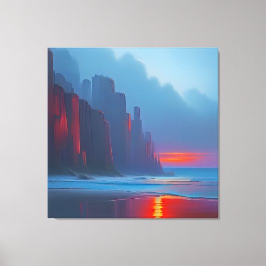 赤い崖 キャンバスプリント (正面)