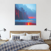 赤い崖 キャンバスプリント (インサイチュ (寝室))