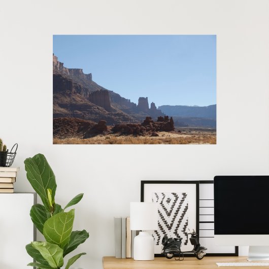 赤い崖 ポスター (ホームオフィス)