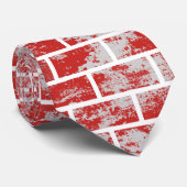 赤い崩壊レンガの壁 ネクタイ (ロール)