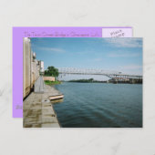 赤い川の上のロングアレン橋 ポストカード (正面/裏面)