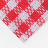 赤い市松模様に布が閉じている、テーブルクロスのテクスチャ フリースブランケット (角)