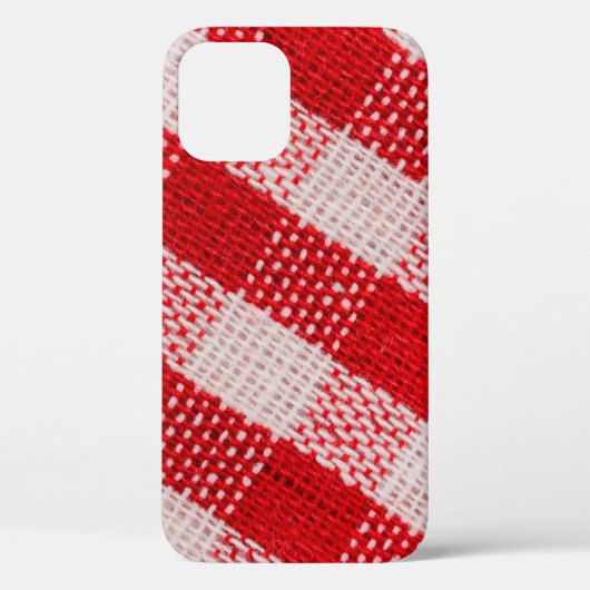 赤い布市松模様にのテーブルクロスパターンテクスチャバー Case-Mate iPhoneケース (裏面)