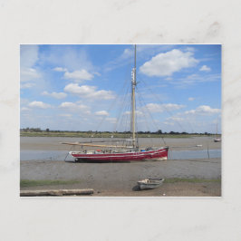 赤い帆の船 ポストカード