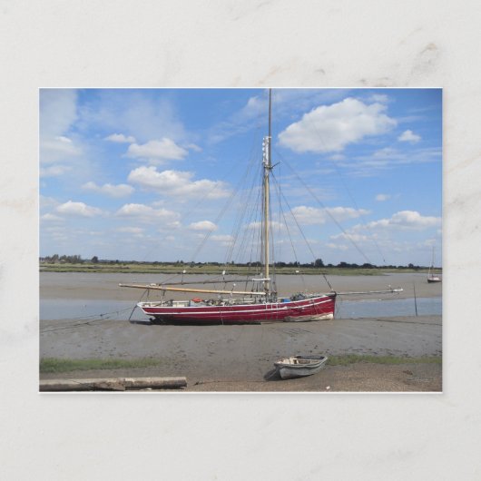 赤い帆の船 ポストカード (正面)