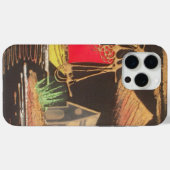 赤い帆船の風景 油彩画 アートプリント Case-Mate iPhoneケース (裏面 (横))