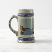 赤い帆船スクーナー ビールジョッキ (左)