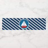 赤い帆船航海の誕生会 ペットボトルラベル (シングルラベル)