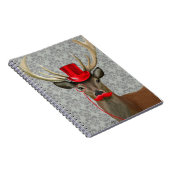 赤い帽子と口ひげのある鹿 ノートブック (右側)