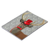 赤い帽子と口ひげのある鹿 ノートブック (左側)