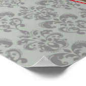 赤い帽子と口ひげのある鹿 ポスター (角)