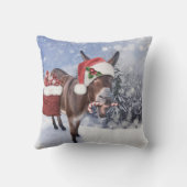 赤い帽子のおもしろいクリスマスロバ クッション (裏面)