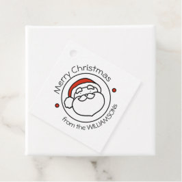 赤い帽子のかわいいサンタクロース クリスマス フェイバータグ
