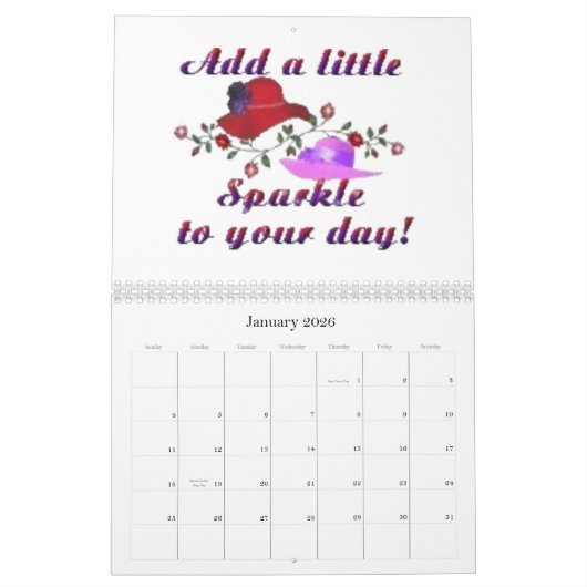 赤い帽子のカレンダー カレンダー (1月 2026)