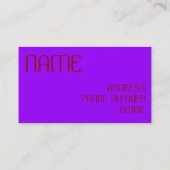 赤い帽子のテディの名刺 名刺 (裏面)