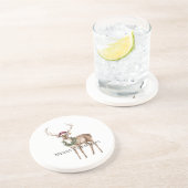 赤い帽子のトナカイ クリスマス コースター (側面)