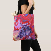 赤い帽子のトート トートバッグ (クローズアップ)