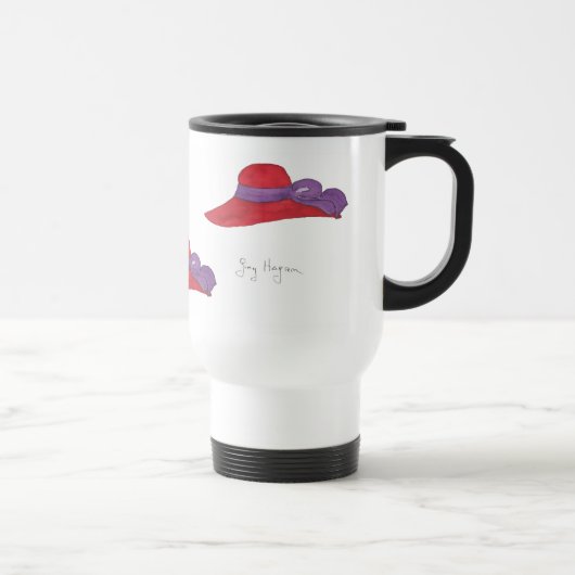 赤い帽子のマグ及び飲み物用品 トラベルマグ (右)