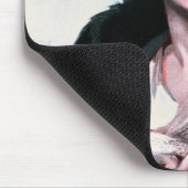 赤い帽子の女性 マウスパッド (コーナー)