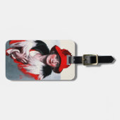 赤い帽子の女性 ラゲッジタグ (正面横)