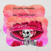 赤い帽子の死者の日 カラベラ 招待状 (正面/裏面)