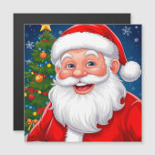 赤い帽子の笑顔のクリスマスサンタクロース (正面/裏面)