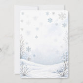 赤い帽子の雪だるま クリスマスパーティーの招待状 招待状 (裏面)