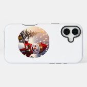 赤い帽子の雪だるま iPhoneケース (裏面横)
