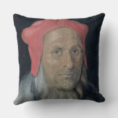 赤い帽子の髭がある人のポートレート、1520年(油 クッション (裏面)