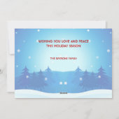 赤い帽子をかぶったクリスマスサンタ乗り用チョッパーバイク シーズンカード (裏面)