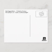 赤い帽子をかぶったロビンバード ポストカード (裏面)