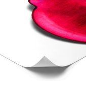 赤い帽子をかぶった笑う骨格女性 ポスター (角)