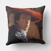 赤い帽子を持つ女の子、c.1665 (パネルの油) クッション (裏面)