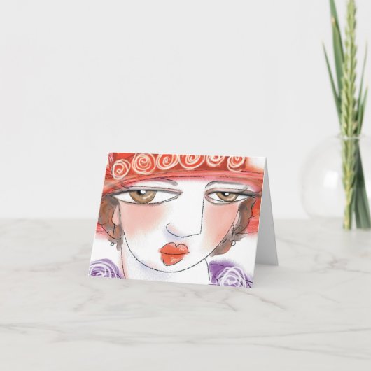 赤い帽子 カード (正面)