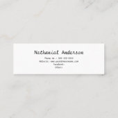 赤い帽子 – 卒業名カードを挿入 スキニー名刺 (裏面)