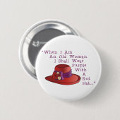 赤い帽子 缶バッジ (正面&裏面)